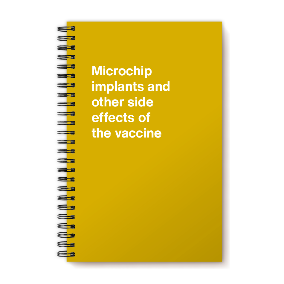 Microchip implants and other side effects of the vaccine