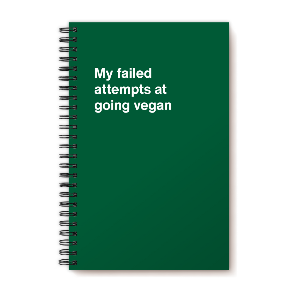 
                  
                    My failed attempts at going vegan | WTF Notebooks
                  
                