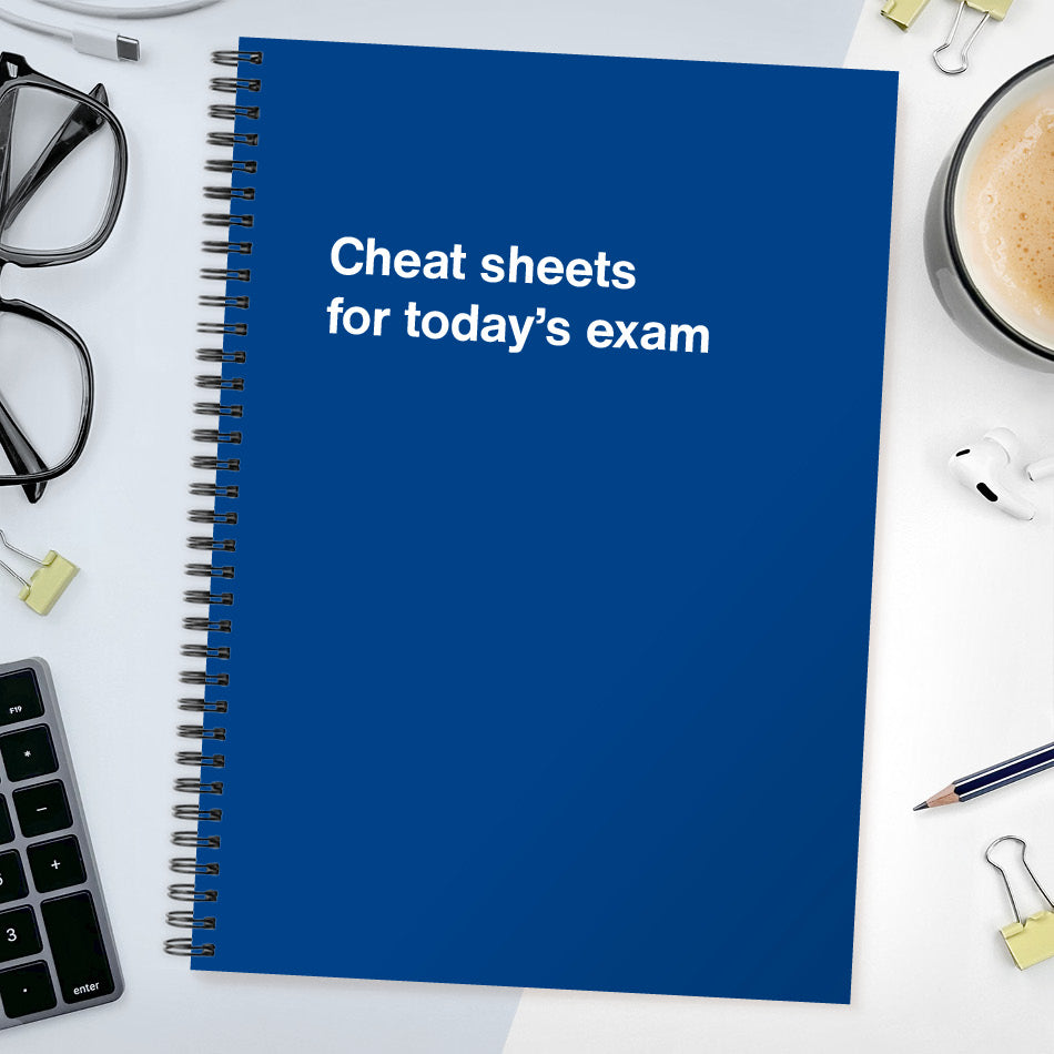 
                  
                    Cheat sheets for today’s exam | WTF Notebooks
                  
                