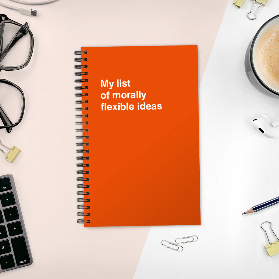 
                  
                    My list of morally flexible ideas | WTF Notebooks
                  
                