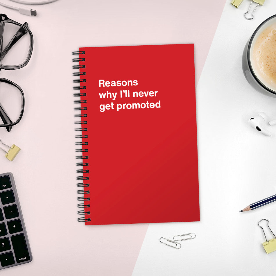 Reasons why I’ll never get promoted | WTF Notebooks