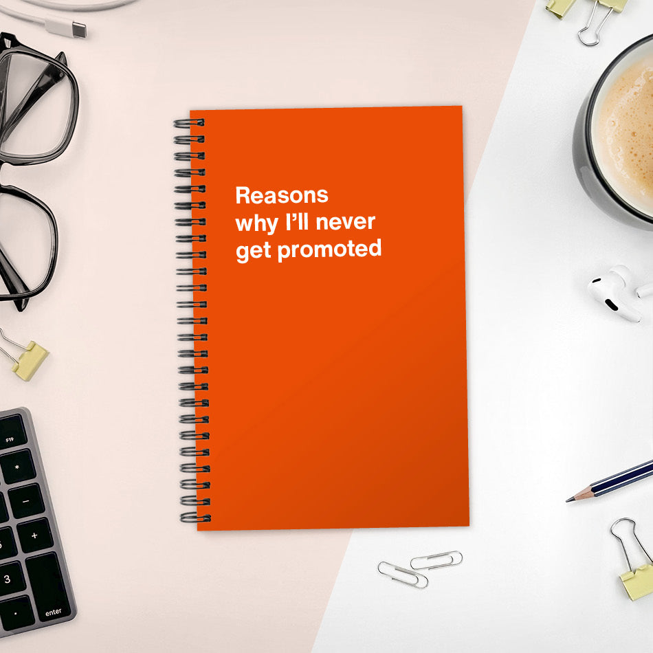 
                  
                    Reasons why I’ll never get promoted | WTF Notebooks
                  
                