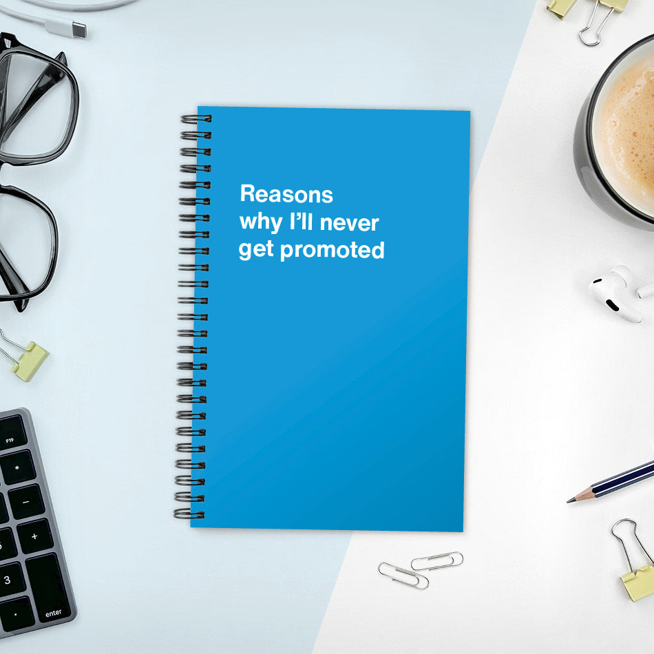 Reasons why I’ll never get promoted | WTF Notebooks