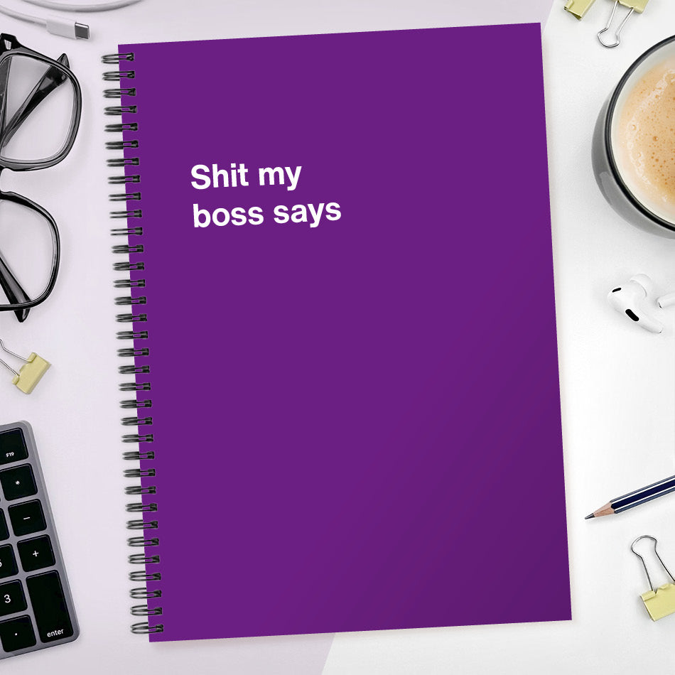 Shit my boss says | WTF Notebooks