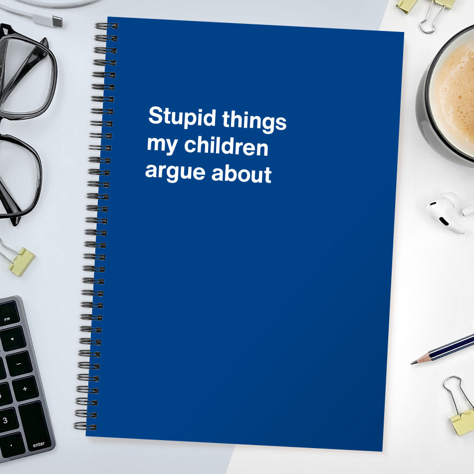 Stupid things my children argue about