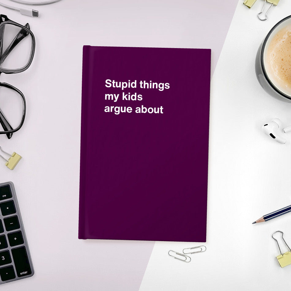 Stupid things my kids argue about | WTF Notebooks