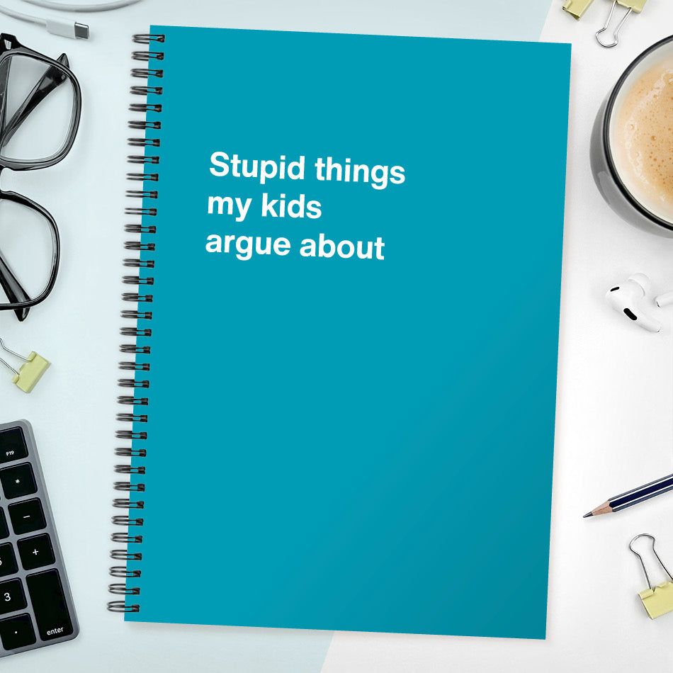 Stupid things my kids argue about | WTF Notebooks