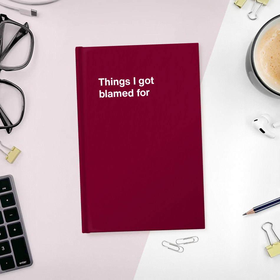 
                  
                    Things I got blamed for | WTF Notebooks
                  
                