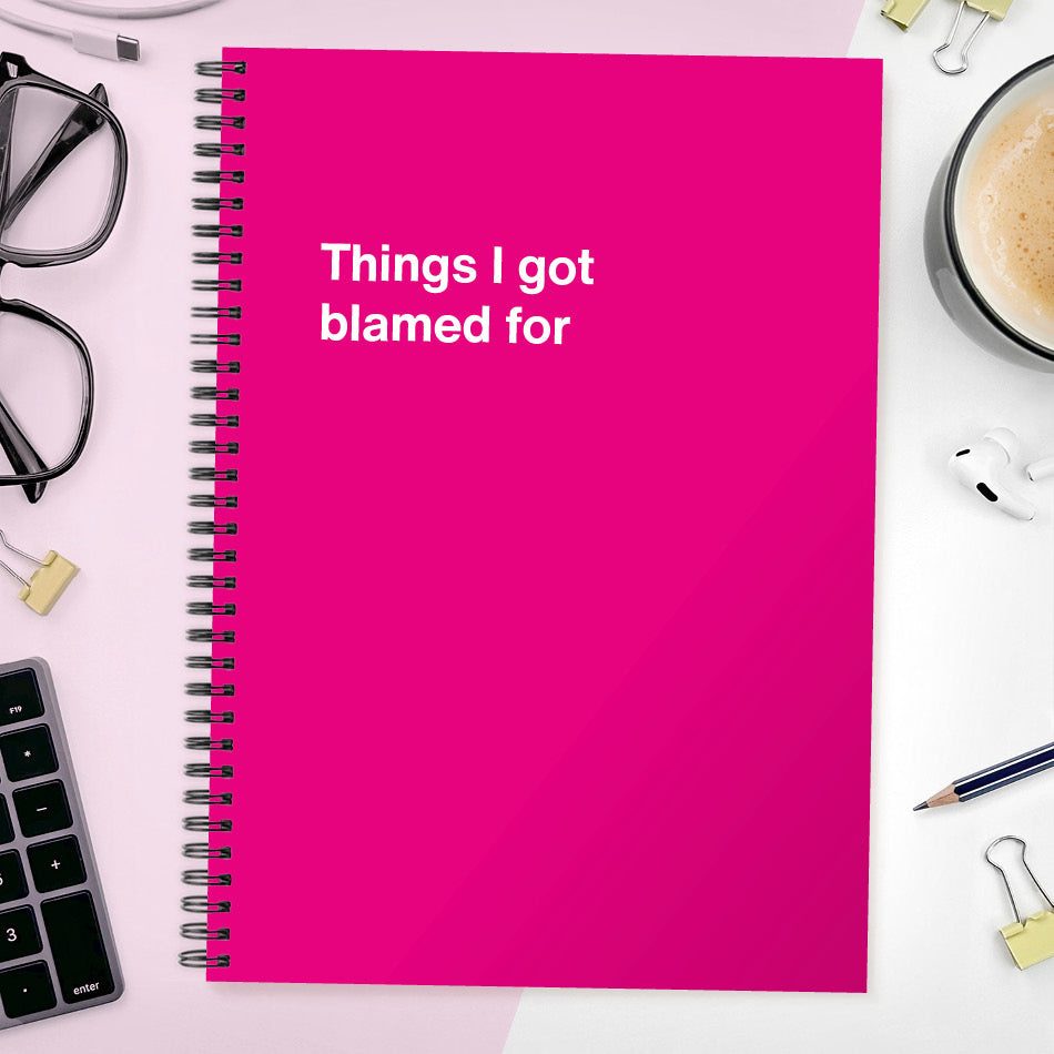 Things I got blamed for | WTF Notebooks