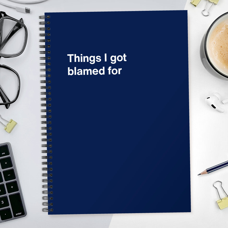 Things I got blamed for | WTF Notebooks