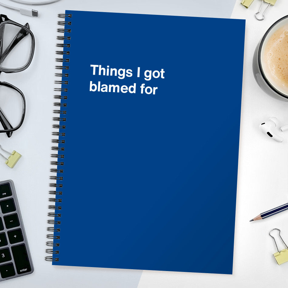 Things I got blamed for | WTF Notebooks