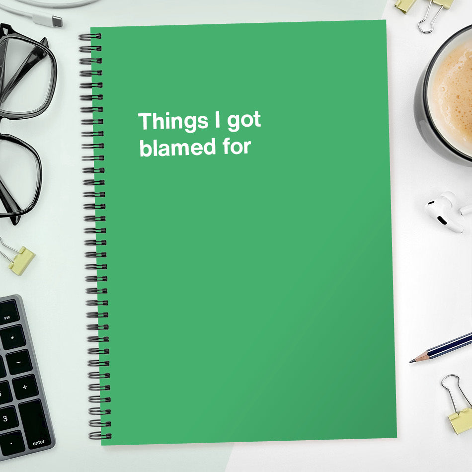 
                  
                    Things I got blamed for | WTF Notebooks
                  
                