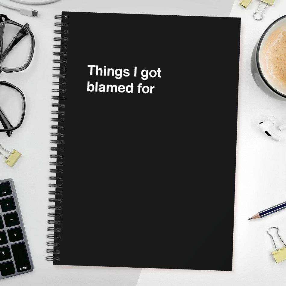 Things I got blamed for | WTF Notebooks