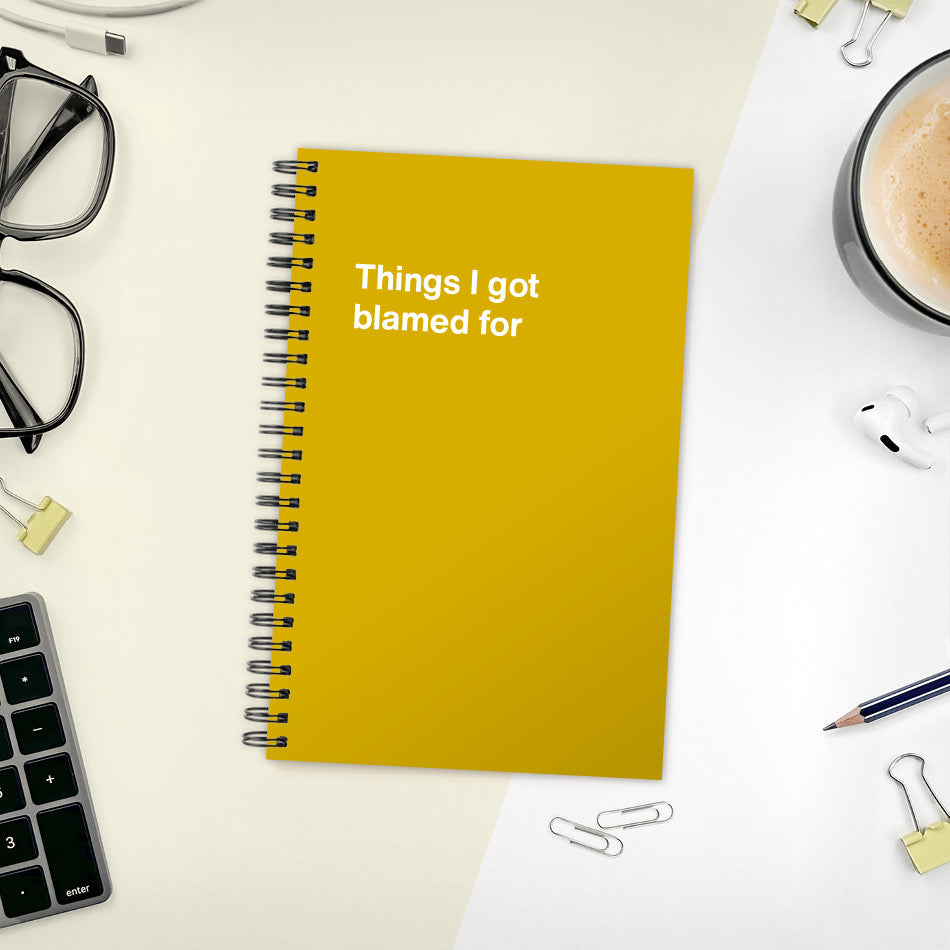 
                  
                    Things I got blamed for | WTF Notebooks
                  
                