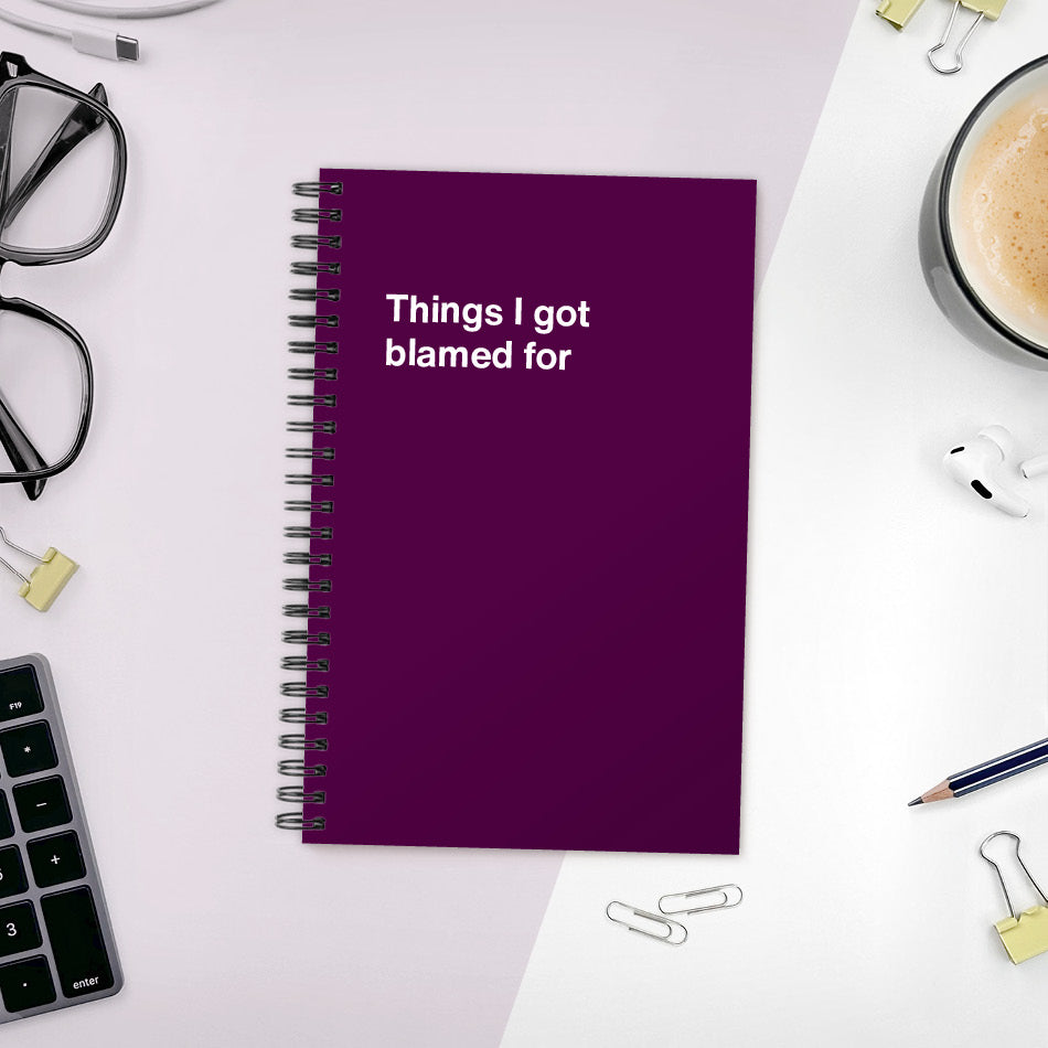 Things I got blamed for | WTF Notebooks