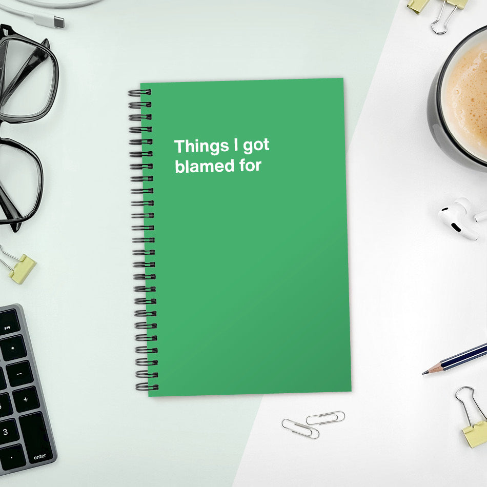 Things I got blamed for | WTF Notebooks