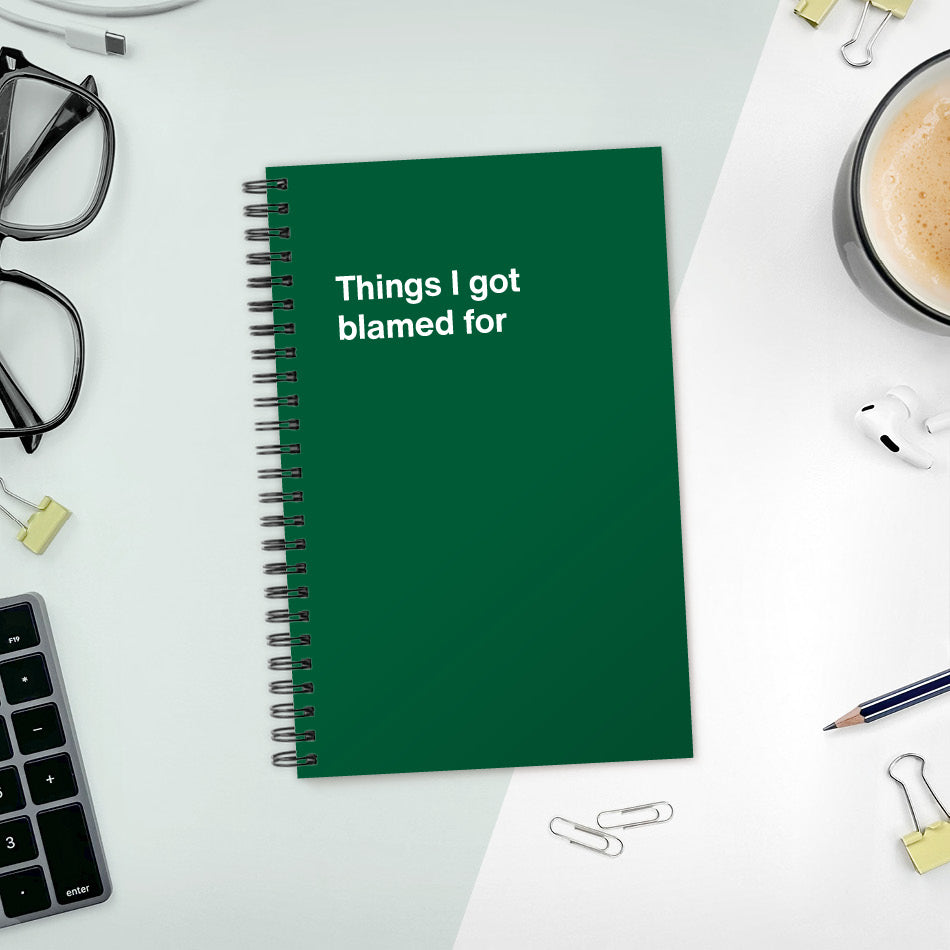 Things I got blamed for | WTF Notebooks