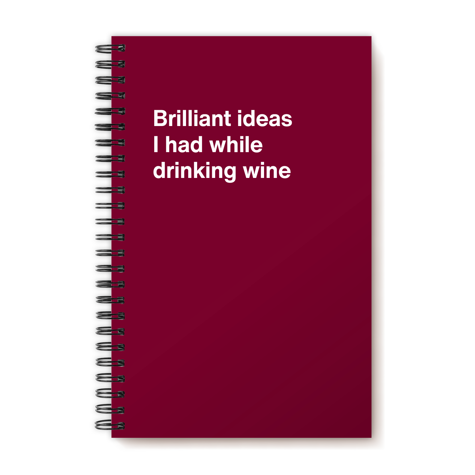 Brilliant ideas I had while drinking wine | WTF Notebooks